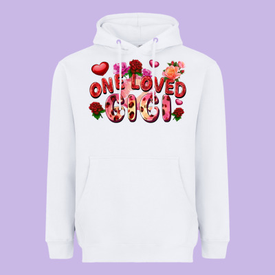 One Loved Gigi Valentine's Day Heavyweight Hoodie Designed By Fadigitalartstudio