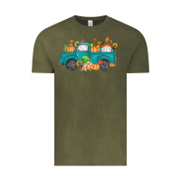 Vintage Olive fall gnomes truck Vintage Tee - MaliasSmallBusiness