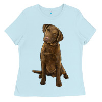 Baby Blue chesapeake bay retriever Ladies Tee - LillyAllenDesigns