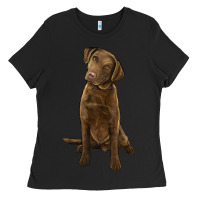 Black chesapeake bay retriever Ladies Tee - LillyAllenDesigns
