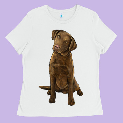 Chesapeake Bay Retriever Ladies Tee Designed By Lillyallendesigns