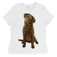 White chesapeake bay retriever Ladies Tee - LillyAllenDesigns