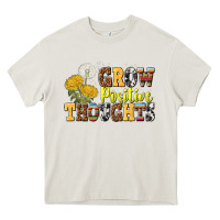 Cream grow positive thoughts Heavy Core Tee - NancyCooperArtShop