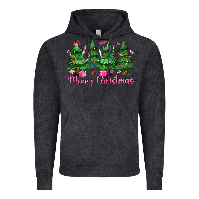 Merry Christmas Nurse Trees Vintage Hoodie by MaliasSmallBusiness | Teevron