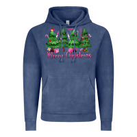 Vintage Denim Merry Christmas Nurse trees Vintage Hoodie - MaliasSmallBusiness