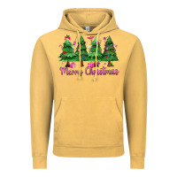 Vintage Mustard Merry Christmas Nurse trees Vintage Hoodie - MaliasSmallBusiness