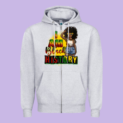 I Am Black History Juneteenth Zipper Hoodie Designed By Cowgirlartshop