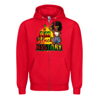 Red i am black history juneteenth Zipper Hoodie - CowGirlArtShop
