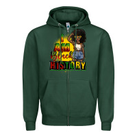 Sports Green i am black history juneteenth Zipper Hoodie - CowGirlArtShop