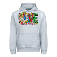 Heather Grey Love Came Down Urban Hoodie - CowhideDigitalArt