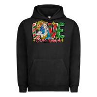 Pigment Black Love Came Down Urban Hoodie - CowhideDigitalArt