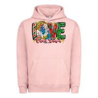 Pigment Salmon Love Came Down Urban Hoodie - CowhideDigitalArt