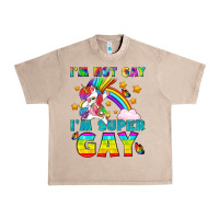 French Oak LGBTQ I'm Not Gay I'm Super Gay Urban Heavy Tee - BundleAndBundleShop