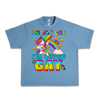 Pebble Blue LGBTQ I'm Not Gay I'm Super Gay Urban Heavy Tee - BundleAndBundleShop