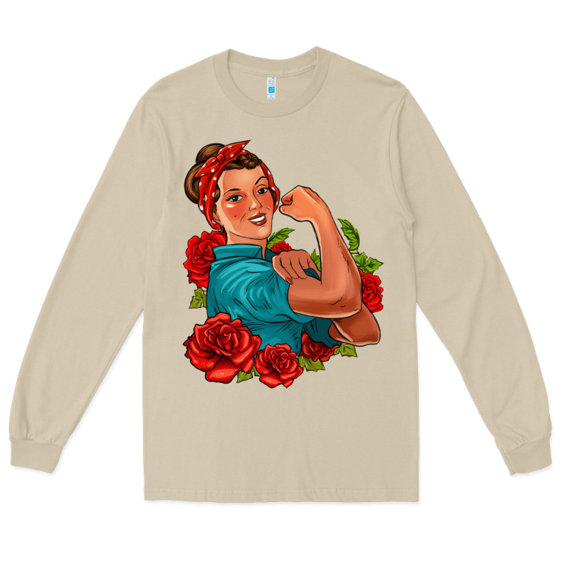 Hispanic Strong Woman With Roses Long Sleeve Tee by Jasminsmagicworld | Teevron
