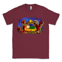 Burgundy baby jesus joy Classic Tee - MaliasSmallBusiness