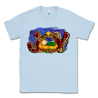 Dusty Blue baby jesus joy Classic Tee - MaliasSmallBusiness
