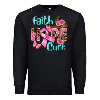 Black Faith hope cure Breast Cancer Premium Sweatshirt - FaDigitalArtStudio