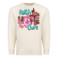 Sandshell Faith hope cure Breast Cancer Premium Sweatshirt - FaDigitalArtStudio