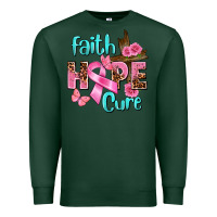 Sports Green Faith hope cure Breast Cancer Premium Sweatshirt - FaDigitalArtStudio