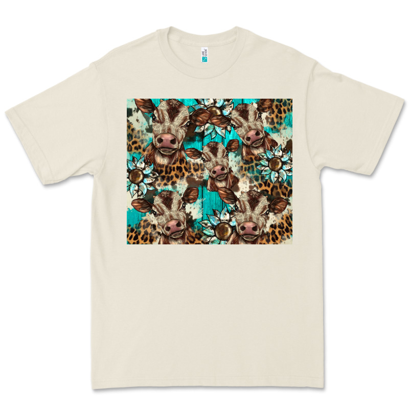 Western Cowhide Sunflower Baby Cow Premium Tee by BarkalooDesign | Teevron