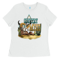 White country mini Ladies Tee - NancyCooperArtShop