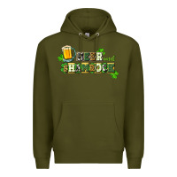 Army Green Beer and shamrock Premium Hoodie - CowGirlArtShop