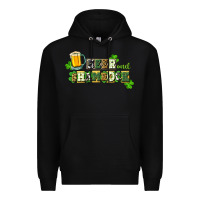 Black Beer and shamrock Premium Hoodie - CowGirlArtShop