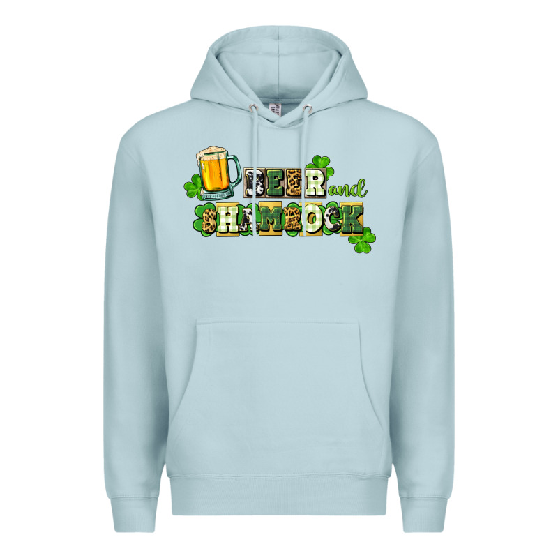 Beer And Shamrock Premium Hoodie by CowGirlArtShop | Teevron