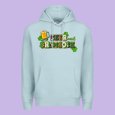 Beer And Shamrock Premium Hoodie Designed By Cowgirlartshop