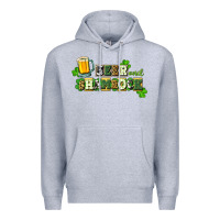 Heather Grey Beer and shamrock Premium Hoodie - CowGirlArtShop