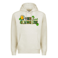 Oatmeal Heather Beer and shamrock Premium Hoodie - CowGirlArtShop