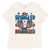 Bone star spangled and hammered skeleton hand Ladies Tee - Jasminsmagicworld