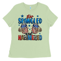 Matcha star spangled and hammered skeleton hand Ladies Tee - Jasminsmagicworld