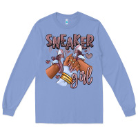 Colony Blue sky j mauve sneaker girl afro woman Long Sleeve Tee - RanaPortraitStore