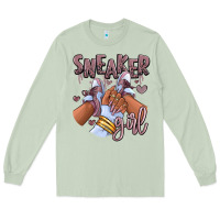Matcha sky j mauve sneaker girl afro woman Long Sleeve Tee - RanaPortraitStore