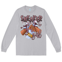 Moon Dust sky j mauve sneaker girl afro woman Long Sleeve Tee - RanaPortraitStore
