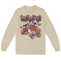 Mushroom sky j mauve sneaker girl afro woman Long Sleeve Tee - RanaPortraitStore
