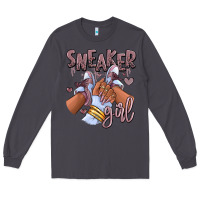 Smoke sky j mauve sneaker girl afro woman Long Sleeve Tee - RanaPortraitStore