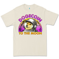Bone doge coin to the moon 80's retro sunset Premium Tee - Jasminsmagicworld