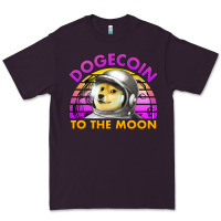 Plum doge coin to the moon 80's retro sunset Premium Tee - Jasminsmagicworld