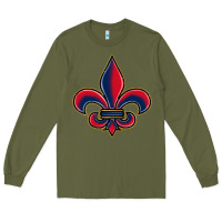 Army Green louisiana fleur de lis Long Sleeve Tee - BarkalooDesign