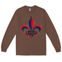 Chestnut louisiana fleur de lis Long Sleeve Tee - BarkalooDesign