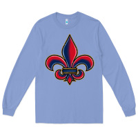 Colony Blue louisiana fleur de lis Long Sleeve Tee - BarkalooDesign