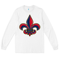 White louisiana fleur de lis Long Sleeve Tee - BarkalooDesign