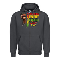 Smoke juneteenth breaking every chain since 1865 woman f Zipper Hoodie - CowGirlArtShop