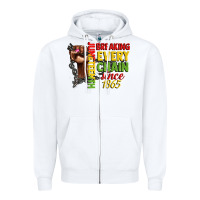 White juneteenth breaking every chain since 1865 woman f Zipper Hoodie - CowGirlArtShop