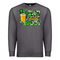 Charcoal Heather St. Patrick's Bad and boozy Premium Sweatshirt - OliviaCreatesArt