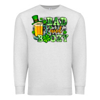 Oatmeal Heather St. Patrick's Bad and boozy Premium Sweatshirt - OliviaCreatesArt