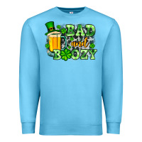 Ocean Blue St. Patrick's Bad and boozy Premium Sweatshirt - OliviaCreatesArt